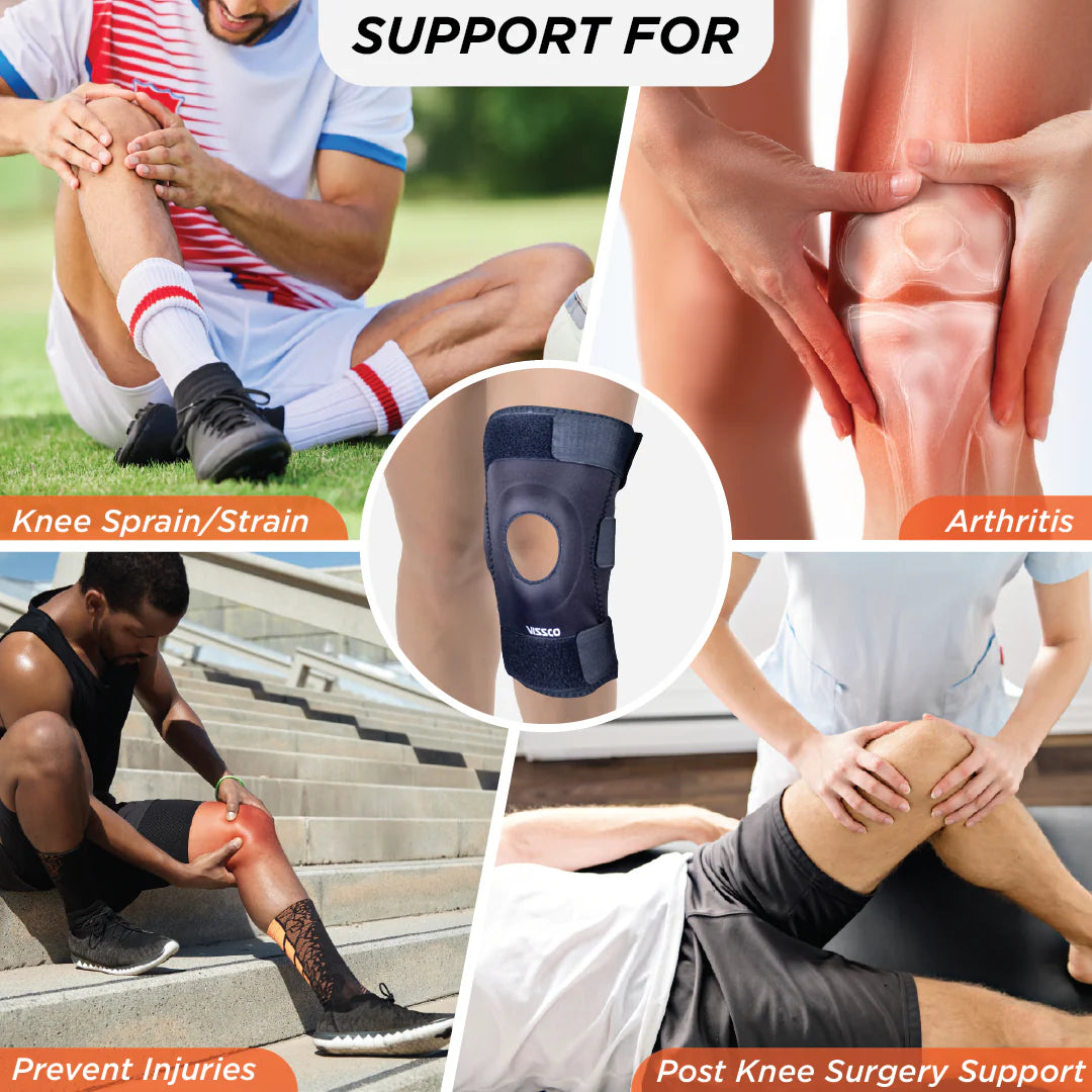 Adjustable Knee Brace Support for Sports, Pain Relief & Injury Protection