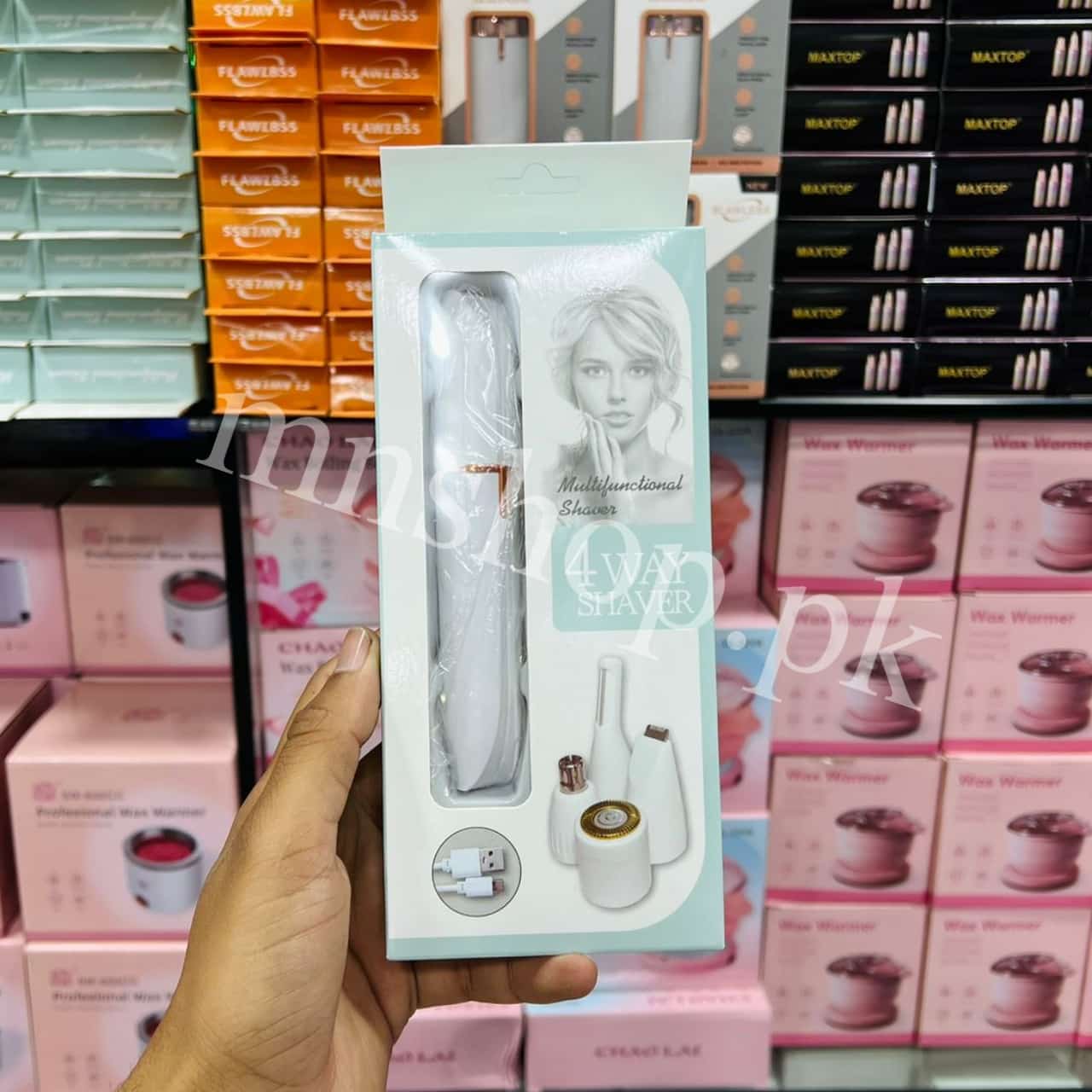 4-in-1 Hair Removal Women Electric Shaver Ladies Razor Hair Remover Epilator USB Rechargeable for Face Body Legs Hair Trimmer Grooming Kit