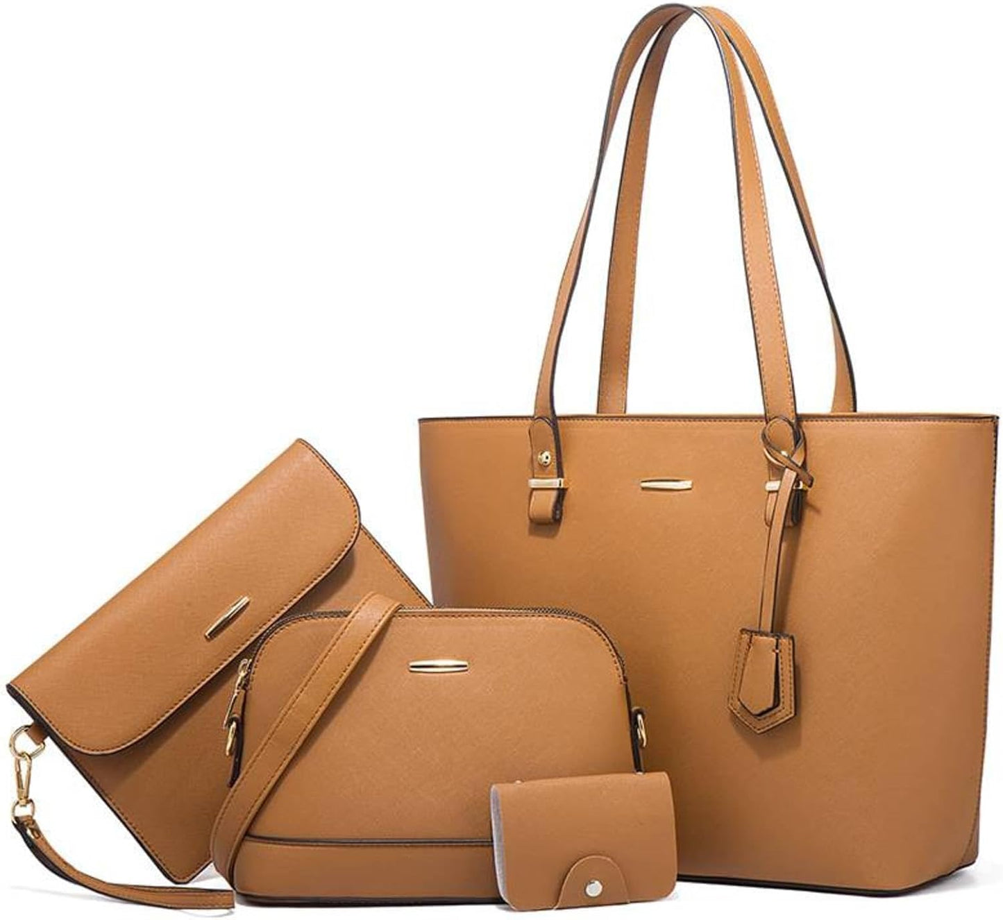 Trendy women's bags retro shoulder handbag large capacity fashion crossbody four-piece set mother and child bag