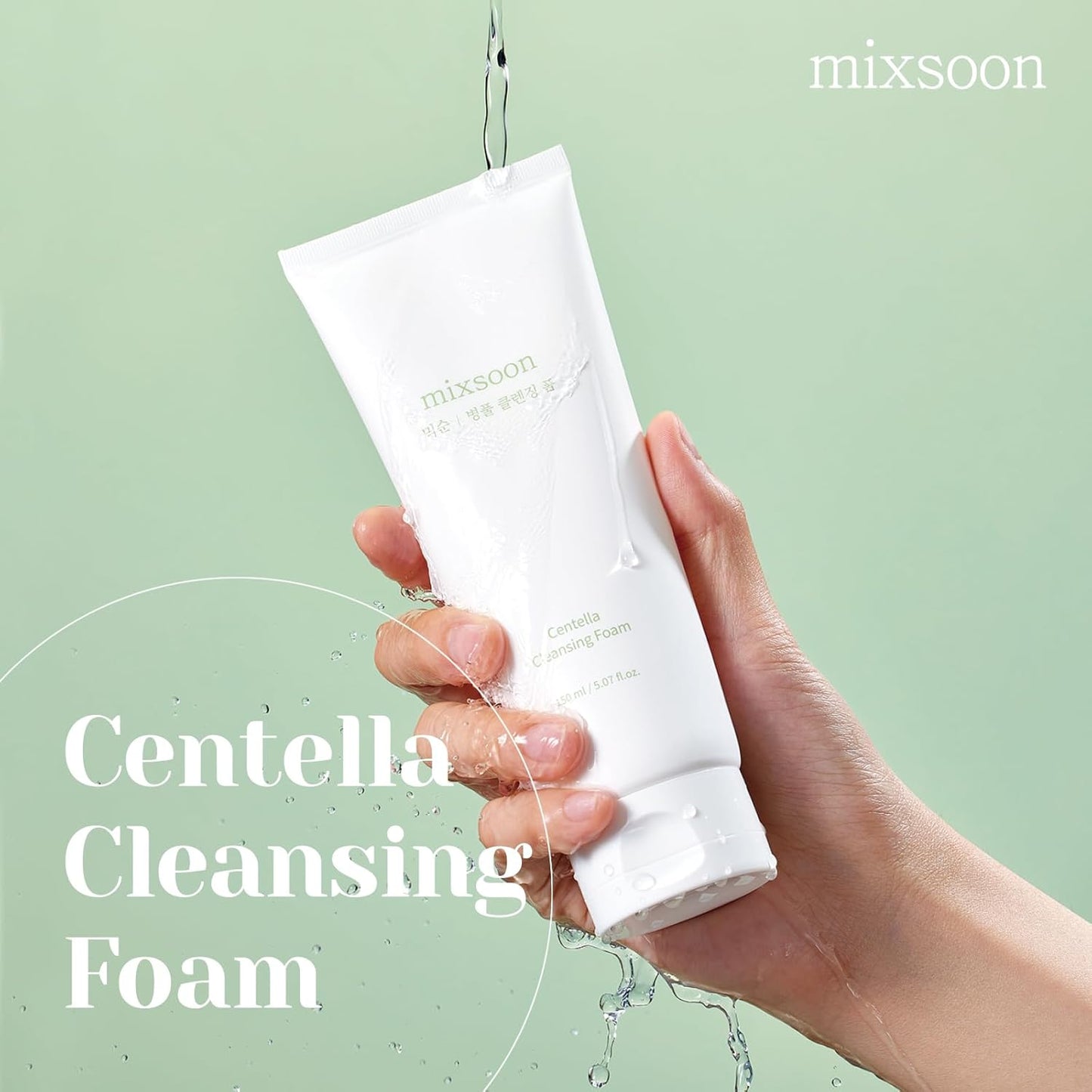 mixsoon Centella Cleansing Foam 150ml,Low pH cleansing foam for soothing and moisturization