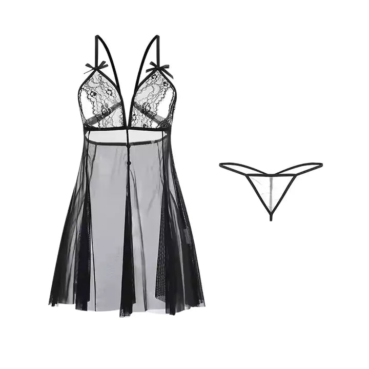 Deep V Temptation Slip Nightdress Sexy Underwear Sexy Pajamas
