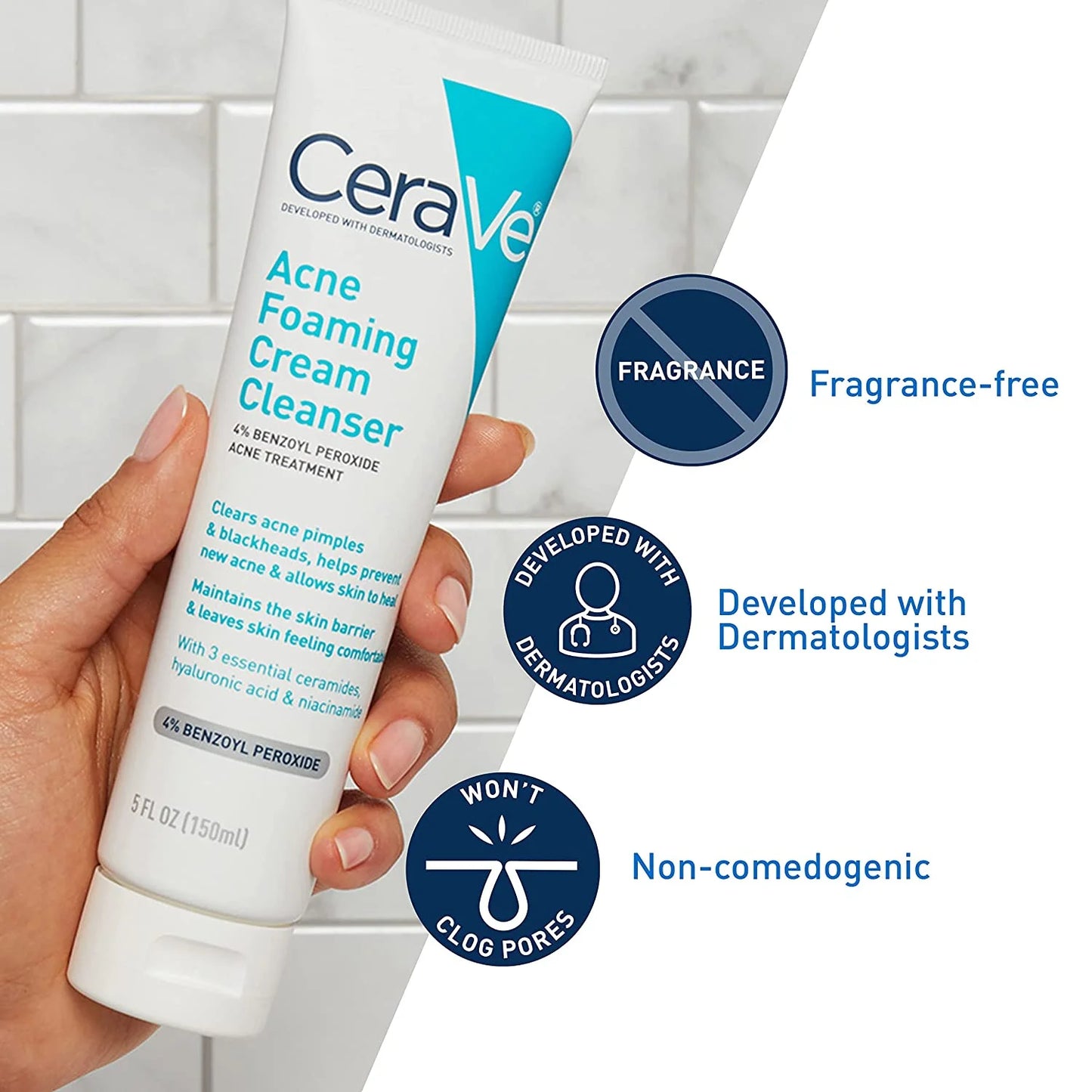 CeraVe Acne Foaming Cream Cleanser – 150ml
