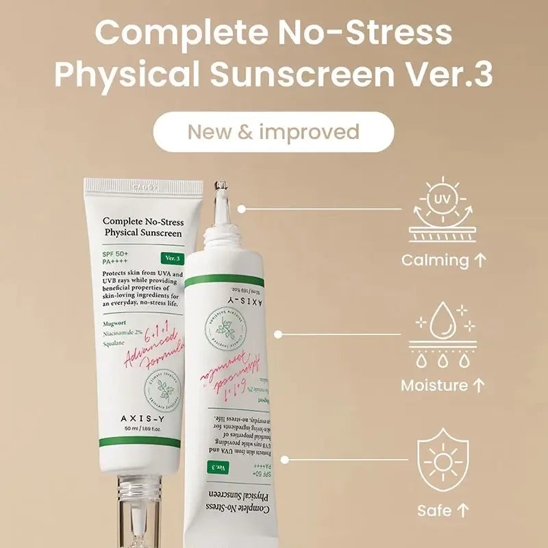 AXIS-Y Complete No-Stress Physical Sunscreen SPF 50+ PA++++