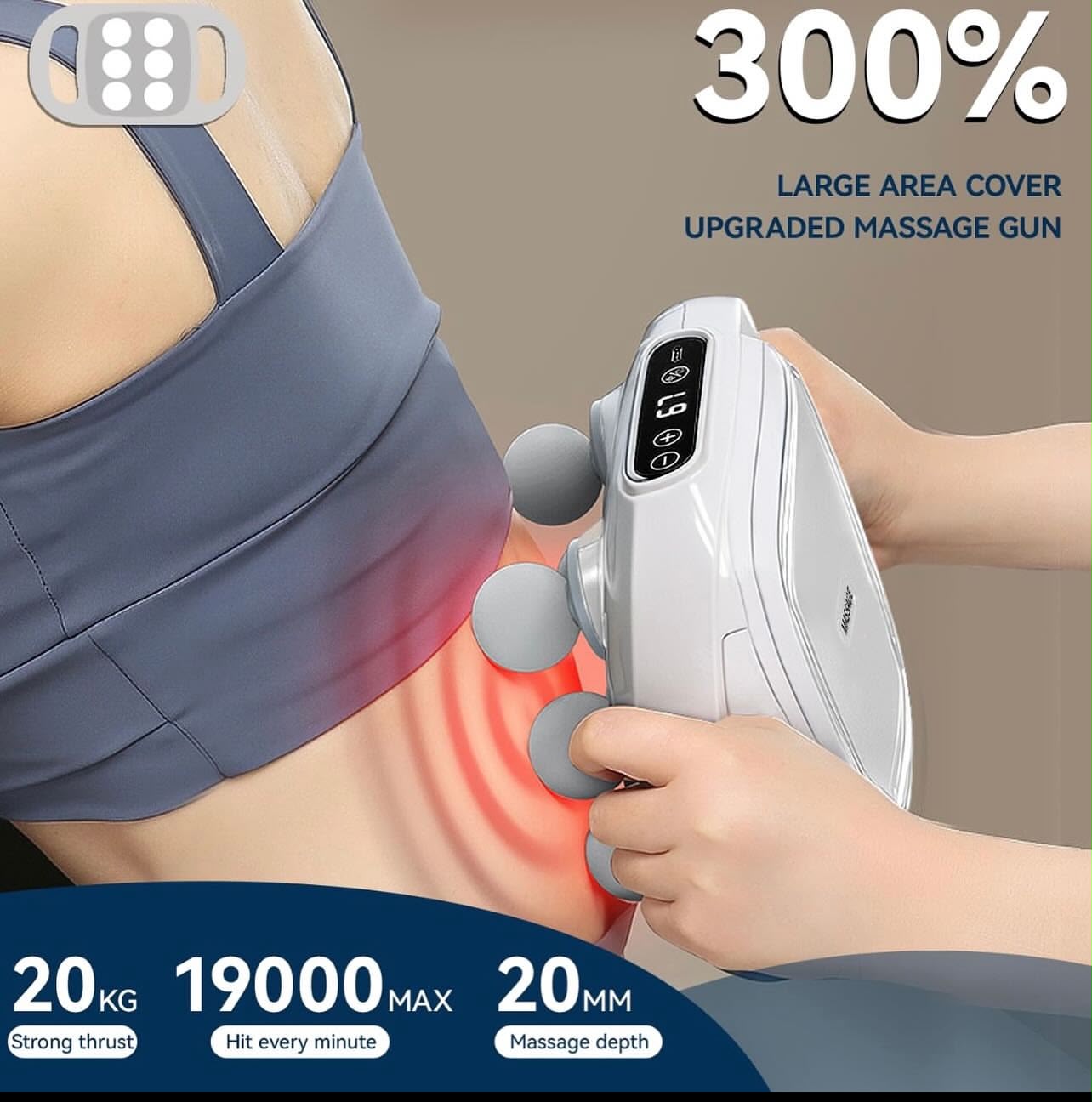 Six-head Fascia Gun High-Frequency Vibration Body Massage Gun Back and Waist Massager Massager Neck Shoulder Massager masajeador