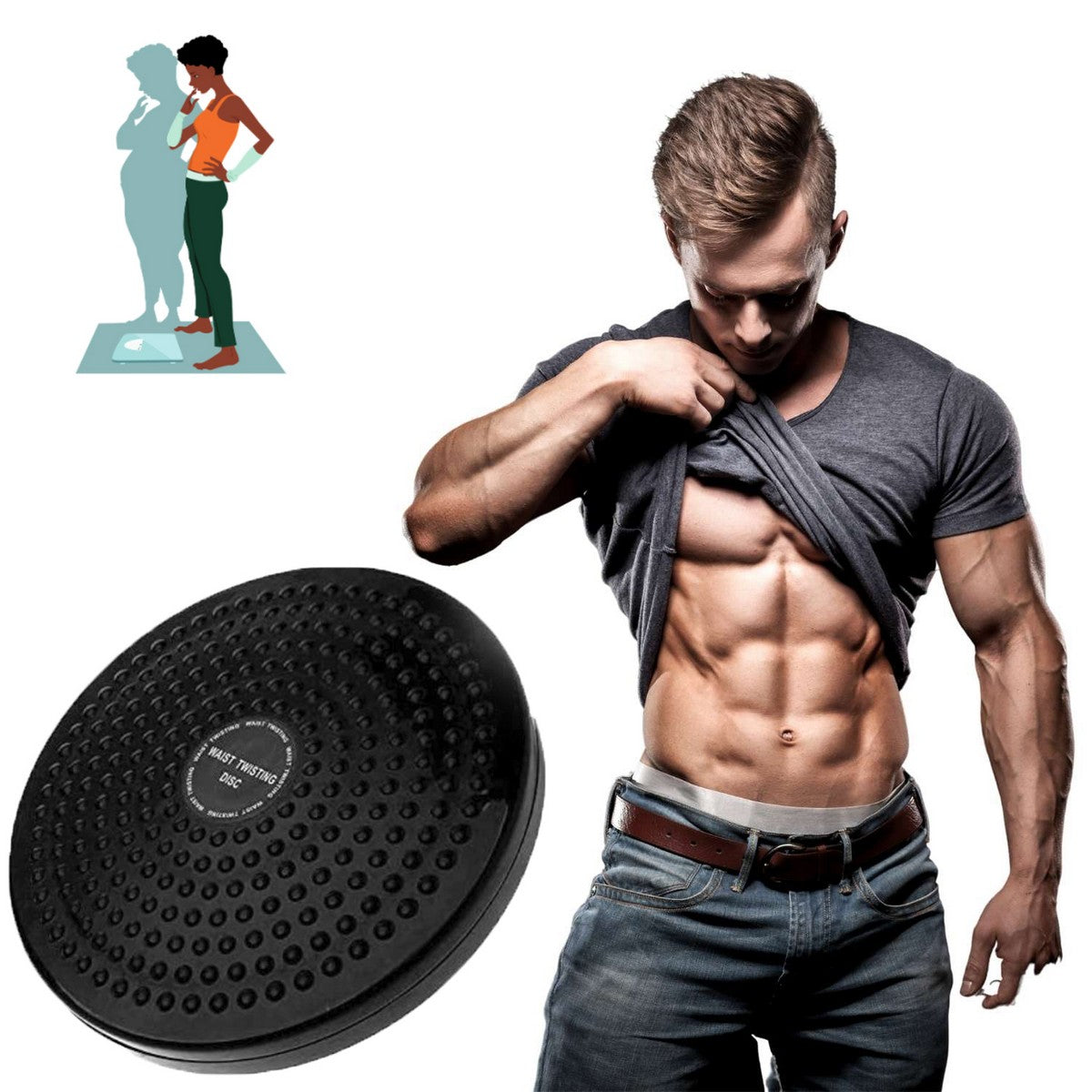 Twisting Waist Fitness Disk - Twister for Belly Shape