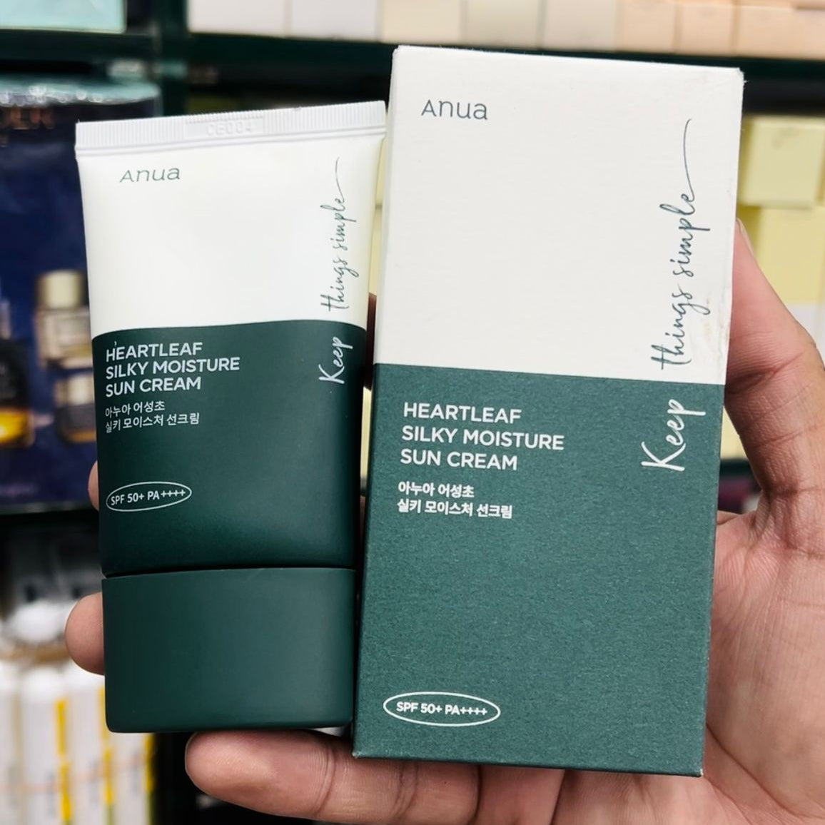 Anua Heartleaf Silky Moisture Sun Cream spf 50+ PA++++🌞🍃