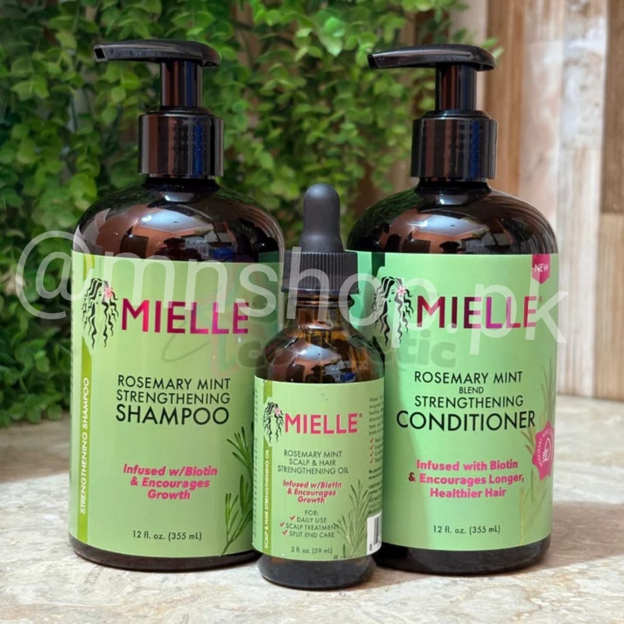 Mielle Organics Infused With Biotin and Encourages Hair Growth - Set 3 Pieces