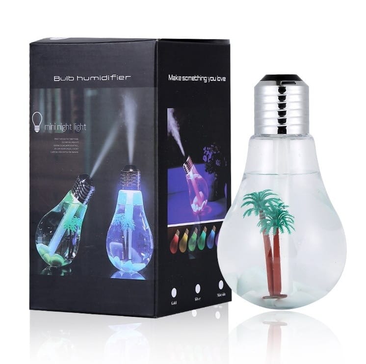 Ultrasonic Bulb Shaped Air Humidifier LED USB Aroma Air Humidifier for Home in Pakistan