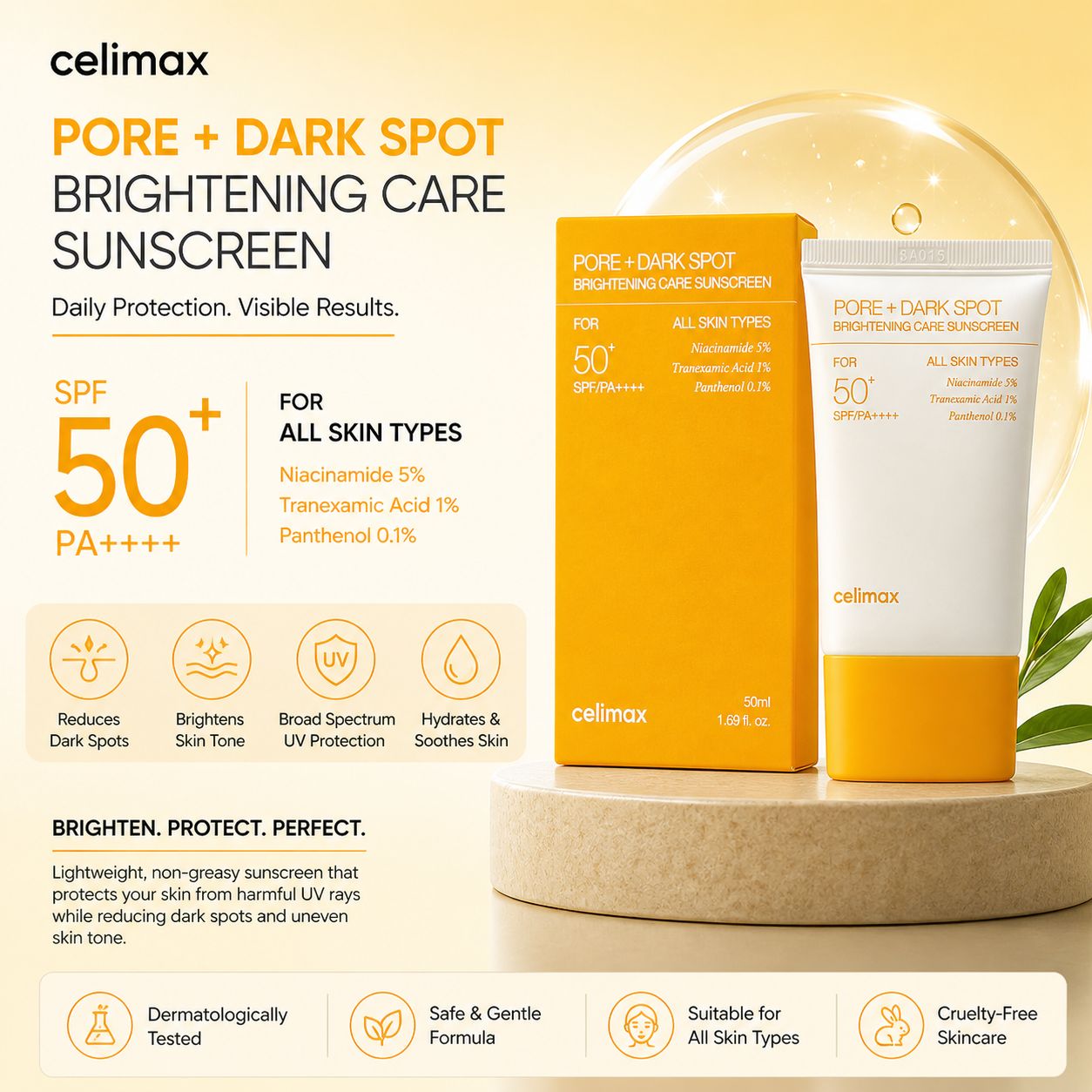 Celimax Pore+ Dark Spot Brightening Care Sunscreen 50ml