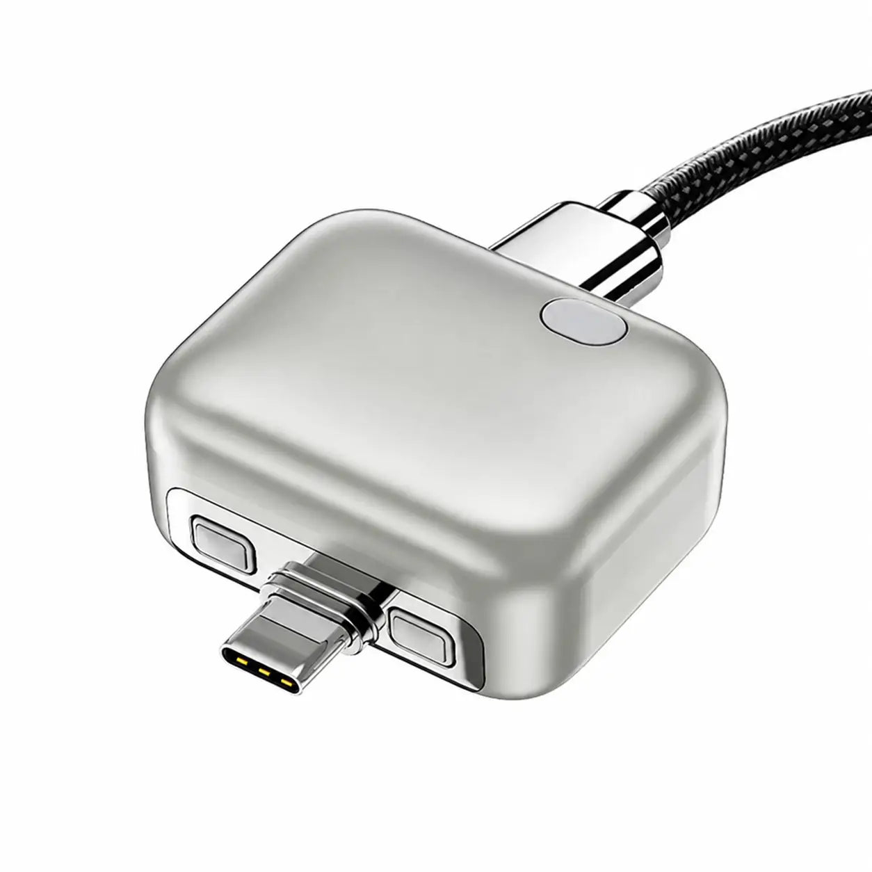 AI Powered Smart Charger Adapter Auto Power Disconnector Guard Every Mobile Android | Tablet | Apple | Switch | No Touch Automatically Pops Open When Fully Charged (Type-C Cable)