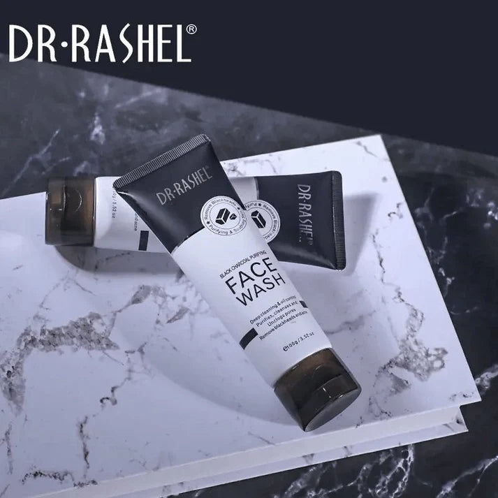 DR.RASHEL Black Charcoal Purifying Face Wash 100g – Deep Clean & Detoxify