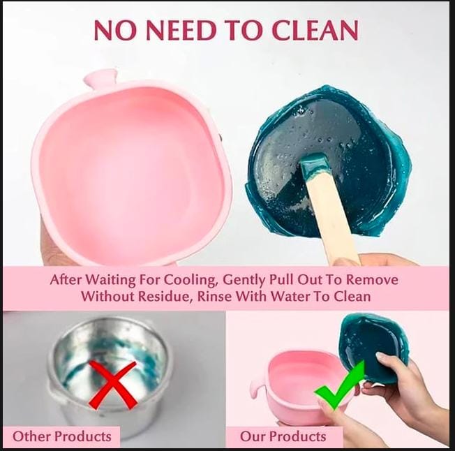 Portable Silicone Wax Warmer 400ML Foldable Wax Heater Hair Removal Wax Machine SPA Body Epilator Paraffin Wax Pot for Travel