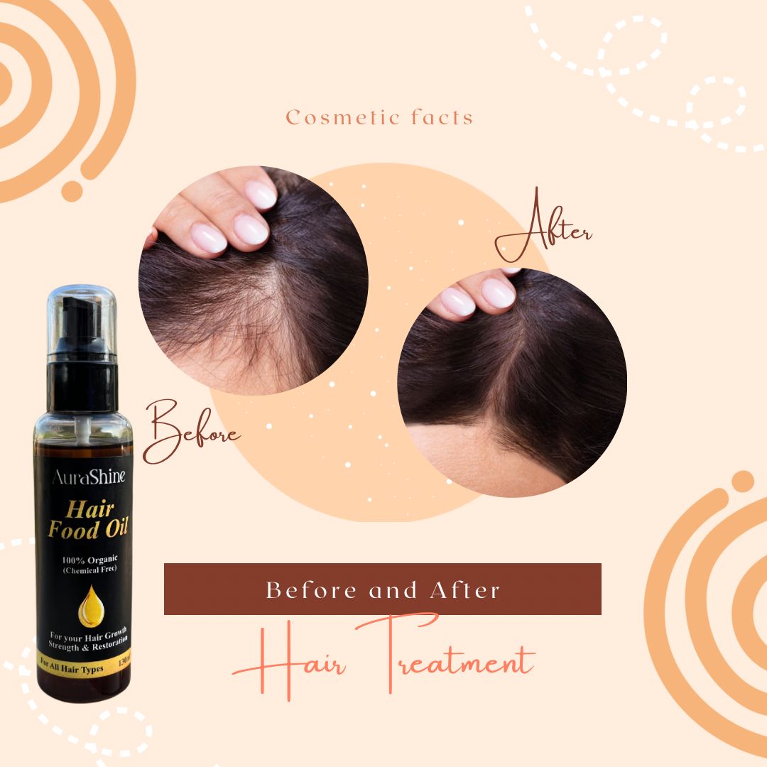 AuraShine Organic Hair Food Oil with Hair Massager