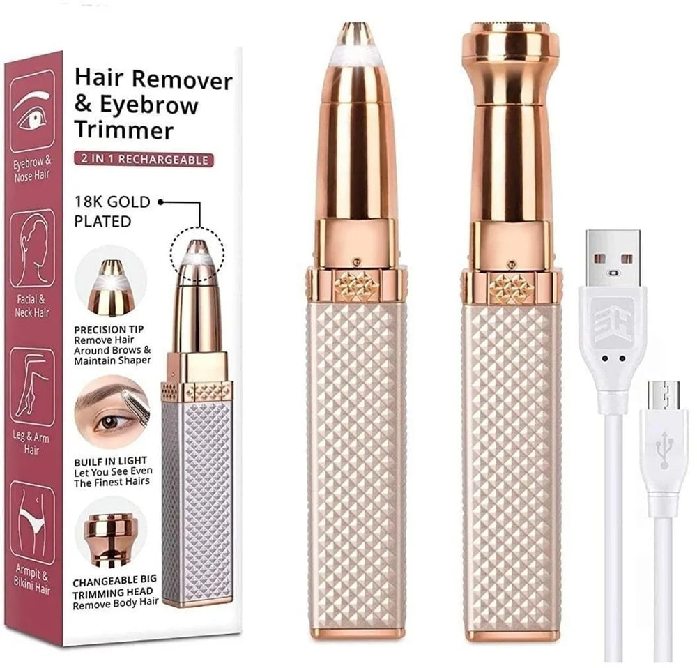 Rose Gold Eyebrow Trimmer & Facial Hair Remover