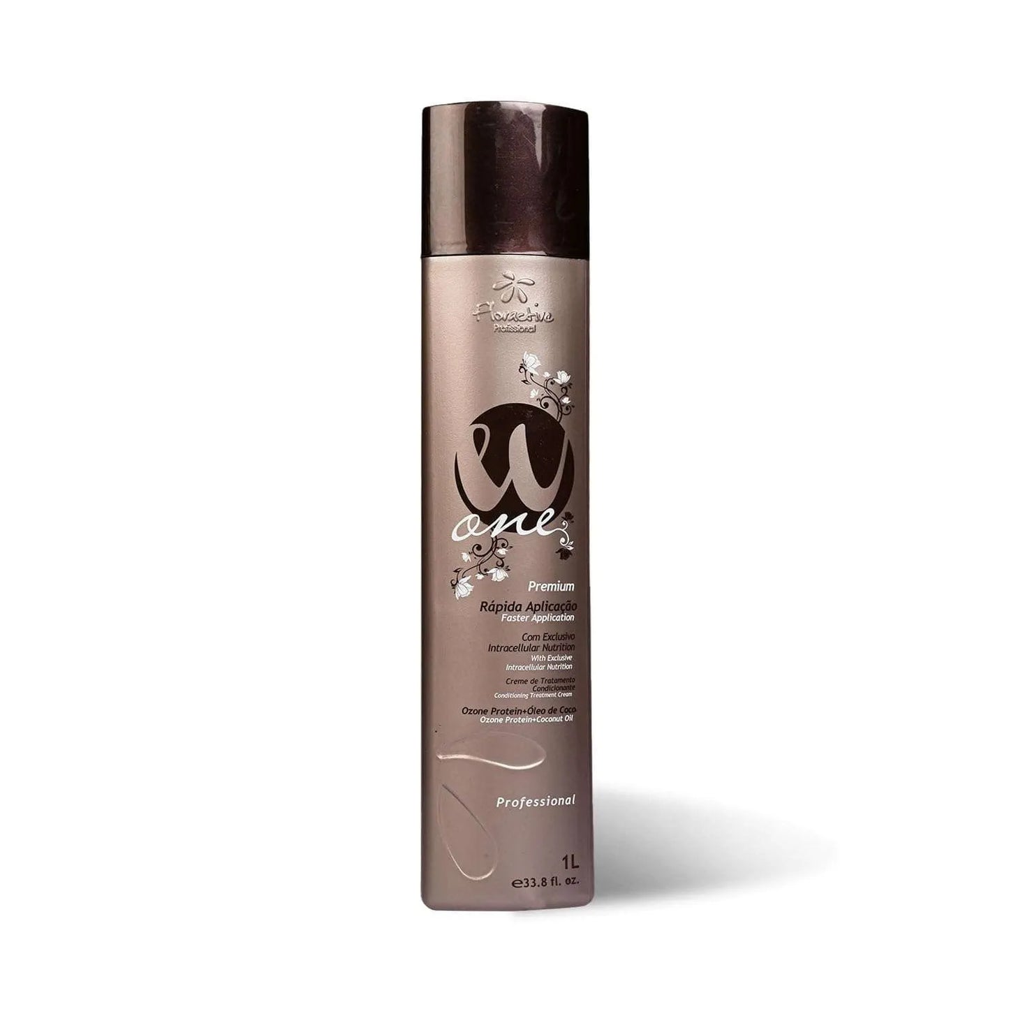 Floractive Professional W One Nanoplastia Hair Treatment | 1000ml | Formaldehyde-Free | Deep Hair Straightening & Smoothening | Salon Professional Use