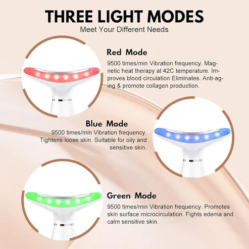 LED Face & Neck Anti-Aging Massager | mnshop.pk