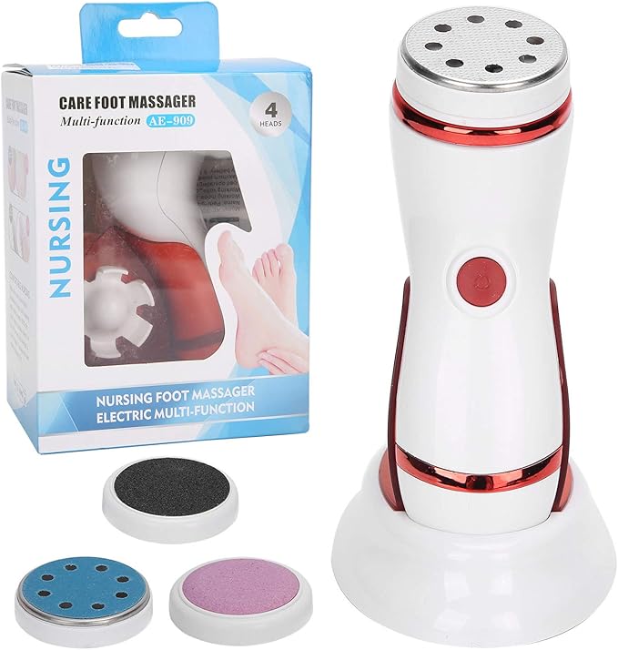 Electric Foot Cellus(Red), Professional Machine for Adjustable Foot Care, Remove Dead Skin and Hard Skin, 6.1 X 4.8 X 3.3 Inches
