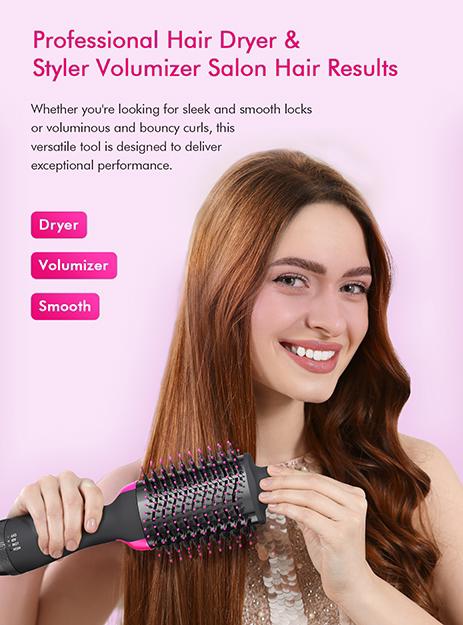 One Step Hot Air Brush Dryer and Straightener