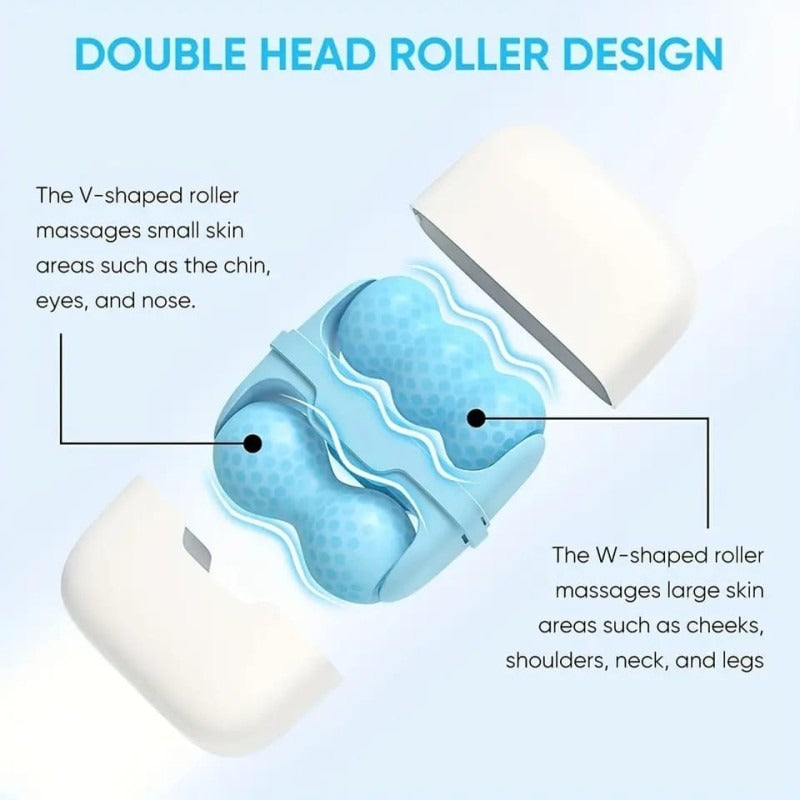 2 in 1 Facial Ice Roller for Face & Body Massager Double Head Facial Ice Roller for Puffy Eyes, Reduce Wrinkles