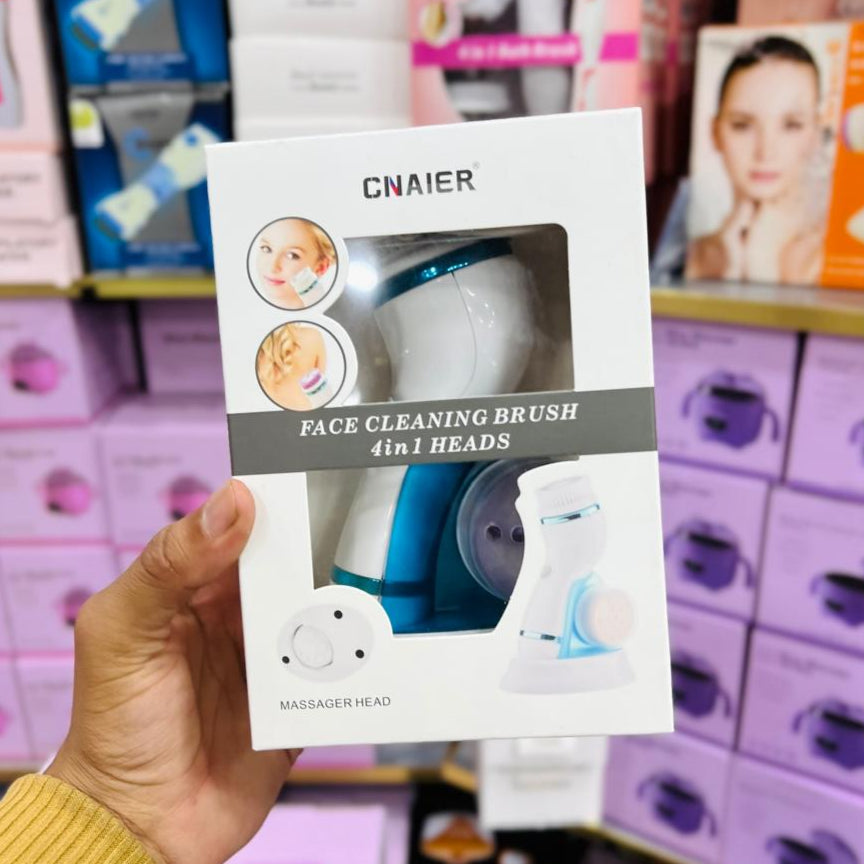 Chargeable Cleanser 4 in 1 Face Massager & Face Cleaner Brush Advanced Electric Exfoliating Brush & Face Massager