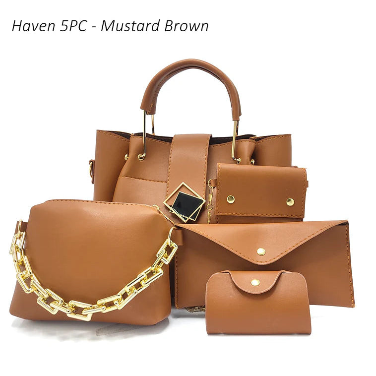 Haven 5PC - Mustard Brown