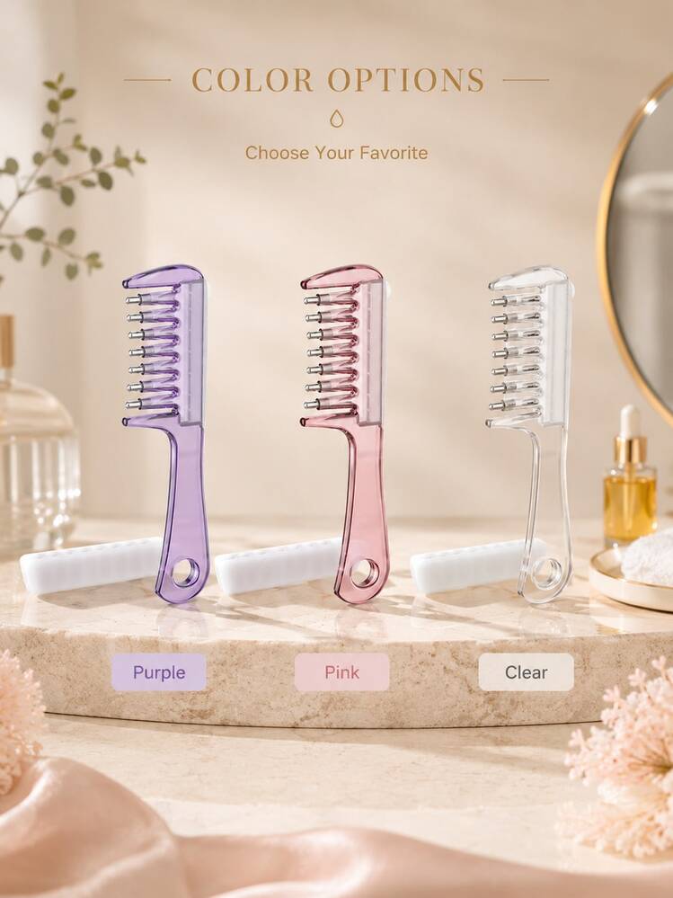 Crystal Serum Comb Applicator Massage Hair Comb for Scalp Massage