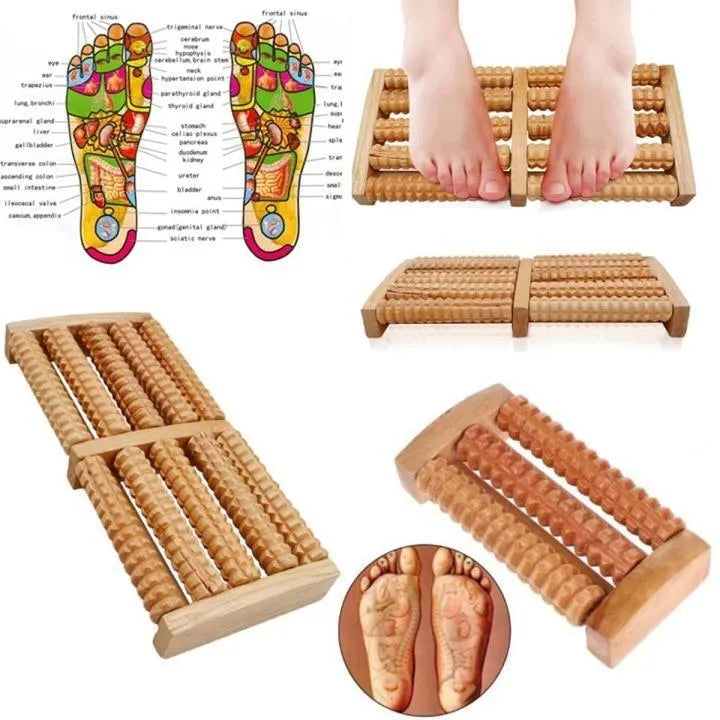 Foot Massage / Wooden Roller Massager Reflexology Foot Therapy