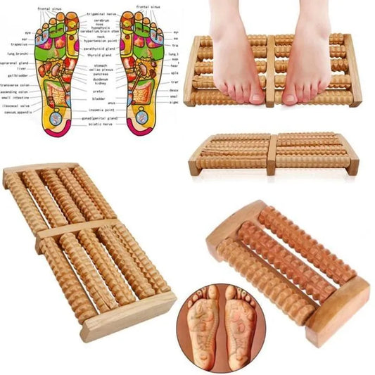 Foot Massage / Wooden Roller Massager Reflexology Foot Therapy