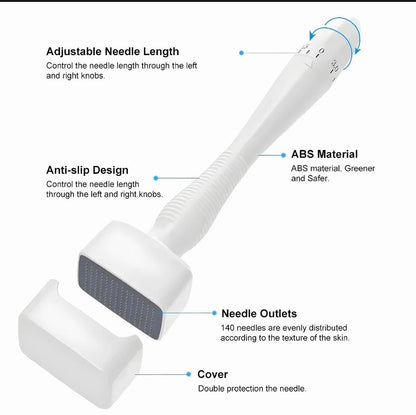 Derma Stamp Microneedling Stamp for Hair Face Scalp Beard - Microneedle Dermastamp at Home - Micro Needling Stamp for Women and Men
