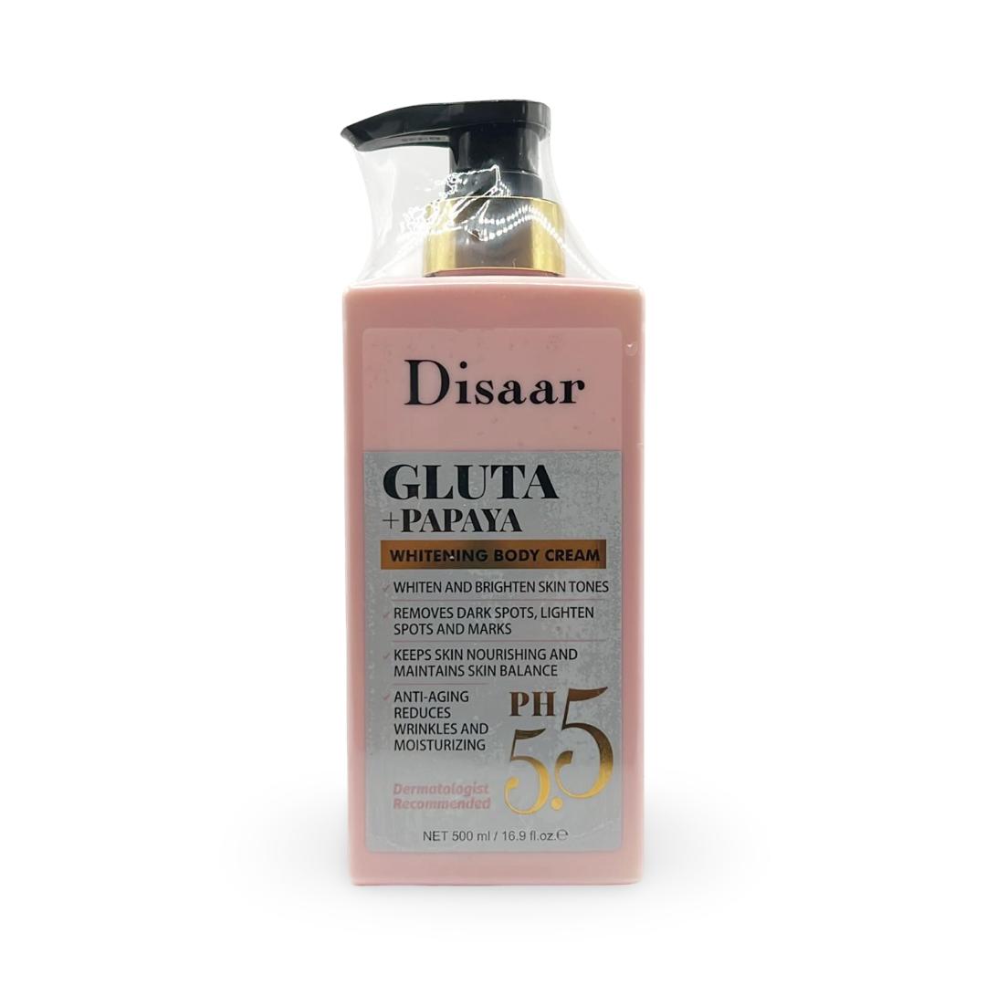 Disaar – Gluta + Papaya Whitening Body Cream – 500ml
