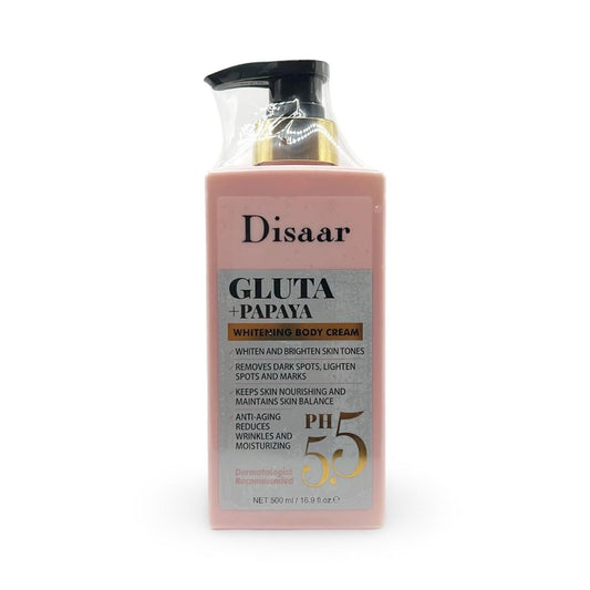 Disaar – Gluta + Papaya Whitening Body Cream – 500ml