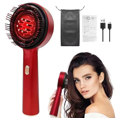 Electric Scalp Massage Comb with Rechargeable Hair Growth Smart Therapy Massager Comb Vibrating Hair Oil Applicator Waterproof Cordles Massage Brush