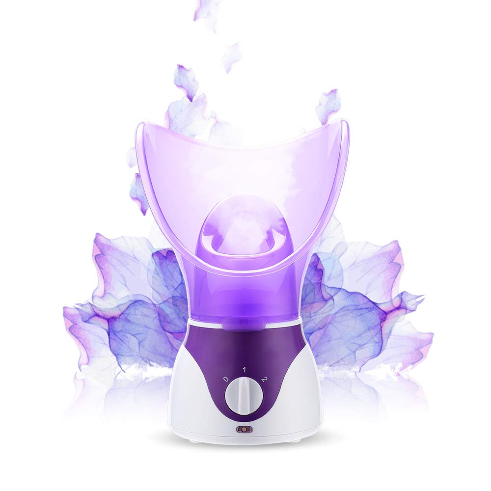 Bromose Face Steamer Warm Mist Moisturizing Facial Steamer Hot Mist Humidifier Hot Mist Clear Home SPA Skin Care for Pores Acne Blackheads Interior Nano Sprayer Face Humidifier