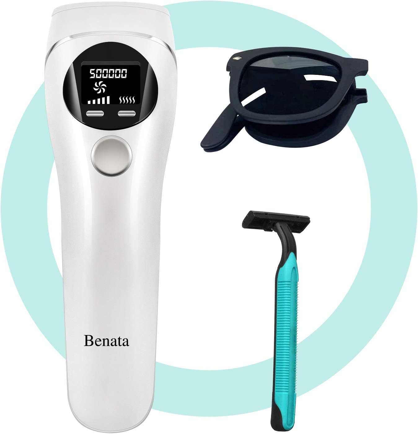 IPL Hair Removal Device，LCD Permanent Painless Laser Hair Removal , With Precision Head for Women and men Facial Whole Body use , 2 Modes and 5 Levels ,Safe and professional