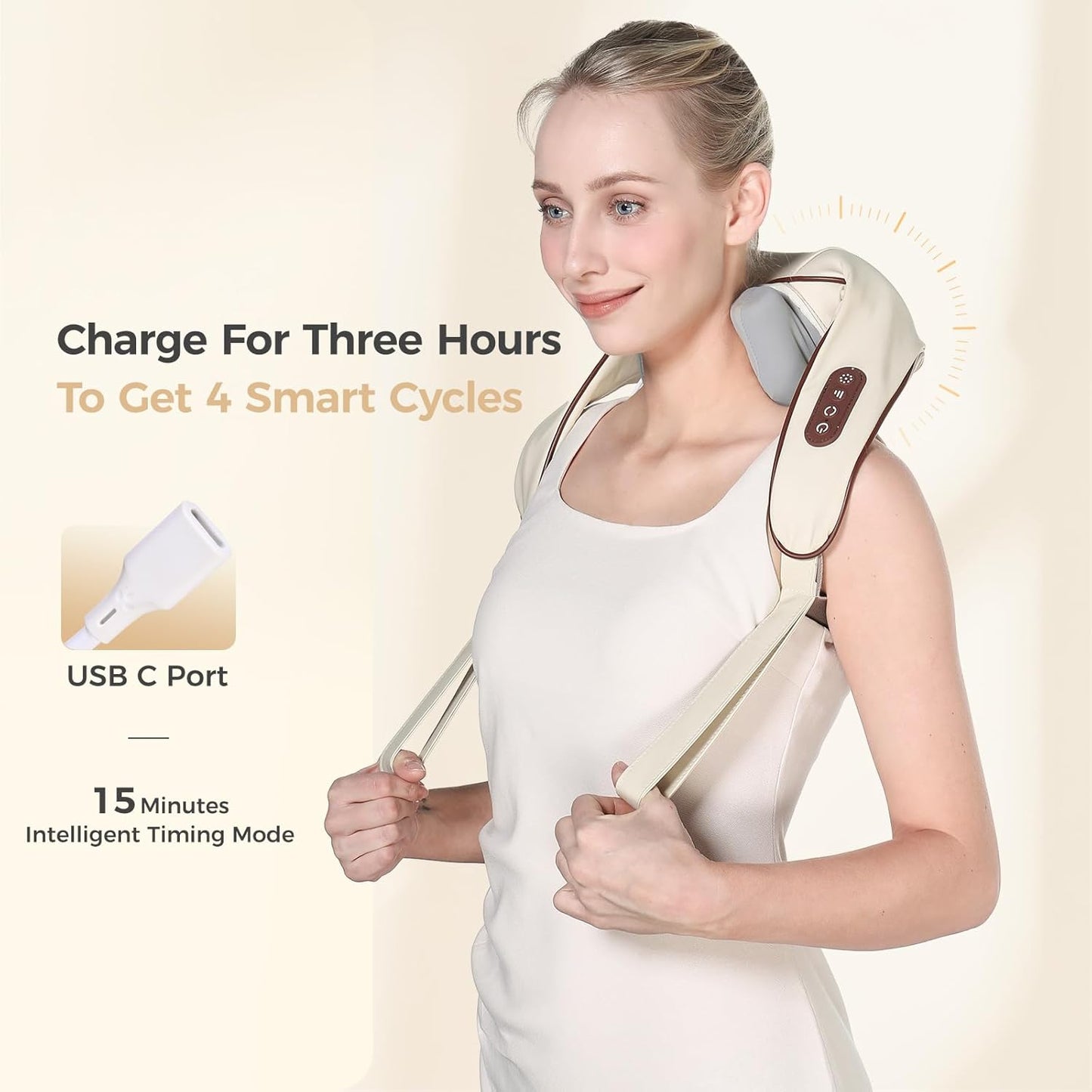 Smart Neck & Shoulder Massager with Heat | Deep Tissue Pain Relief Device