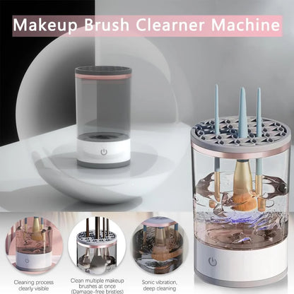 Electric Makeup Brush Cleaner,USB Automatic Cosmetic Brush Cleaner,Upgraded Electric Makeup Brush Cleaner for All Size Beauty Makeup Brushes