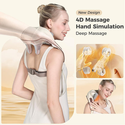 Smart Neck & Shoulder Massager with Heat | Deep Tissue Pain Relief Device