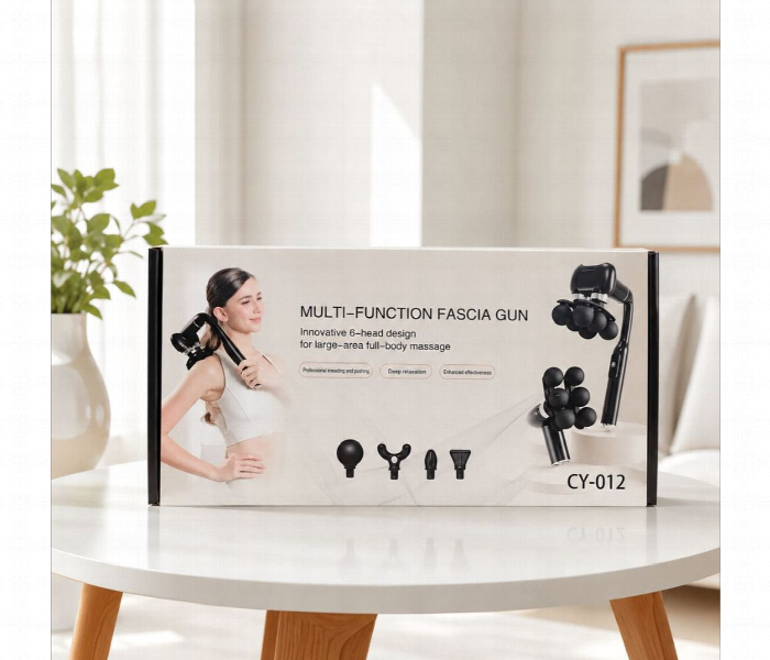 Multi Function Fascia Gun Deep Tissue Muscle Massage Gun With 6 Massage Heads Cy 012