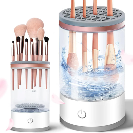 Electric Makeup Brush Cleaner,USB Automatic Cosmetic Brush Cleaner,Upgraded Electric Makeup Brush Cleaner for All Size Beauty Makeup Brushes,Auto-Rotating Brush Cleaner Deep Cleaning