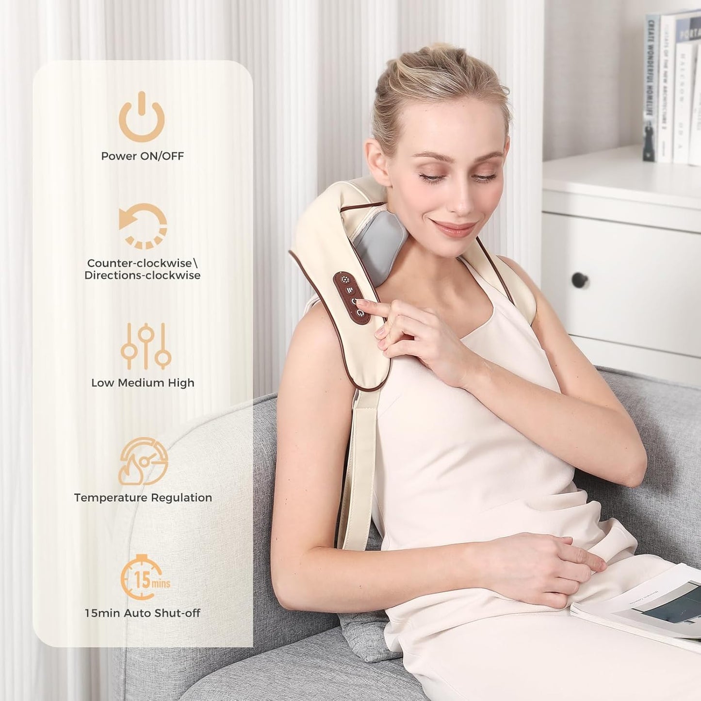 Smart Neck & Shoulder Massager with Heat | Deep Tissue Pain Relief Device