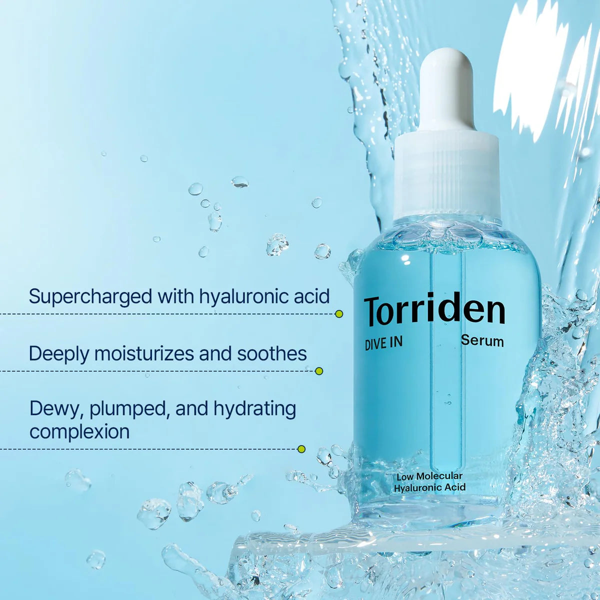 Torriden Dive-In Low Molecular Hyaluronic Acid Serum 50ml – Deep Hydration for All Skin Types