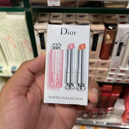 Dior Addict Lip Glow Lip Balm Lip Kit - 004 Coral +001 Pink