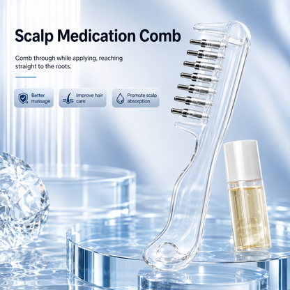 Crystal Serum Comb Applicator Massage Hair Comb for Scalp Massage