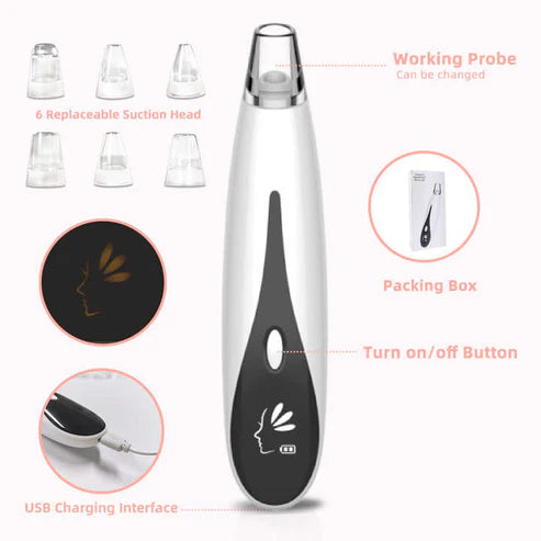 Rechargeable Blackhead Remover Vacuum Cleaner | mnshop.pk