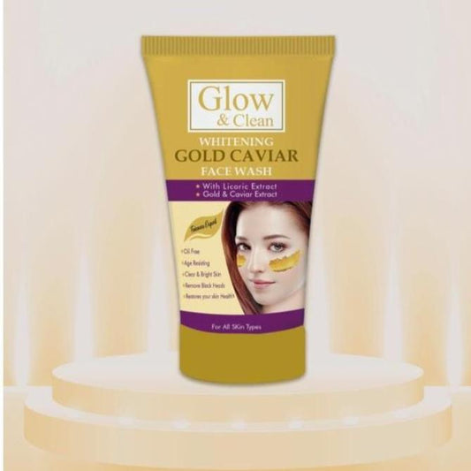 Glow & clean whitening gold caviar face wash