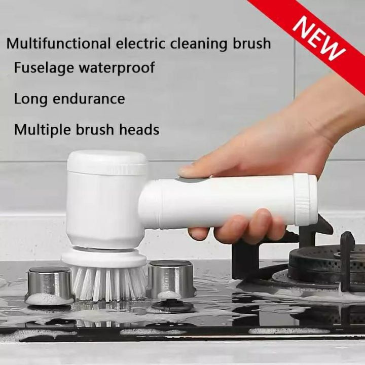 MAGIC BRUSH 5-in-1 Electric Cleaning Brush for Bathroom and Kitchen