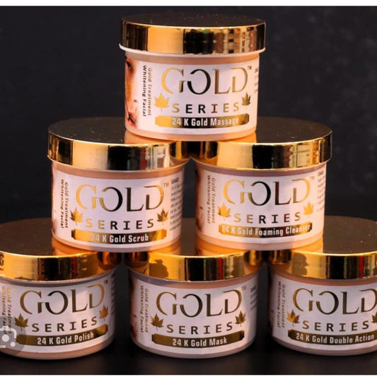 24K Gold Series Facial kit | 6 Pieces gold Facial Set