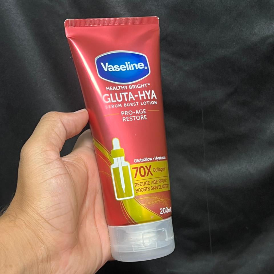 Vaseline Bright GLUTA HYA Serum Burst Lotion Dewy Radiance Flawless Glow 200ml