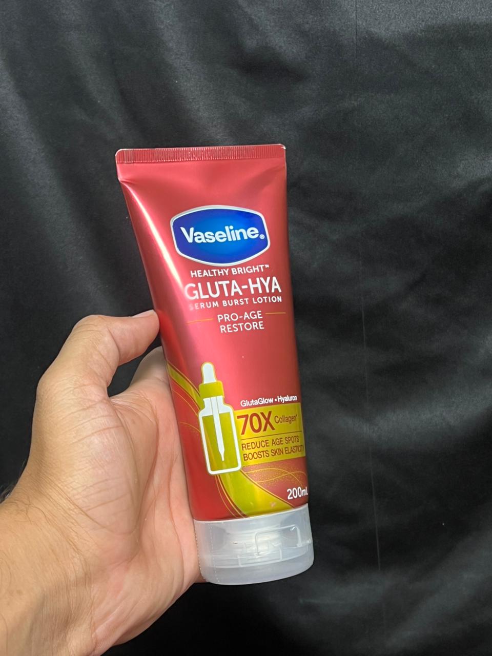 Vaseline Bright GLUTA HYA Serum Burst Lotion Dewy Radiance Flawless Glow 200ml