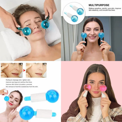 Large Beauty Ice Hockey Energy Beauty Crystal Ball Facial Cooling Ice Globes Water Wave For Face and Eye massage